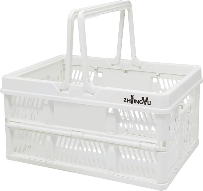 ZHJINGYU Foldable Storage Crate with Handles