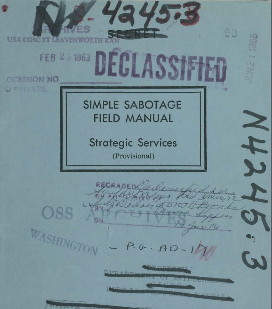 Simple Sabotage Field Manual