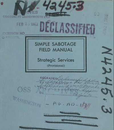 Simple Sabotage Field Manual