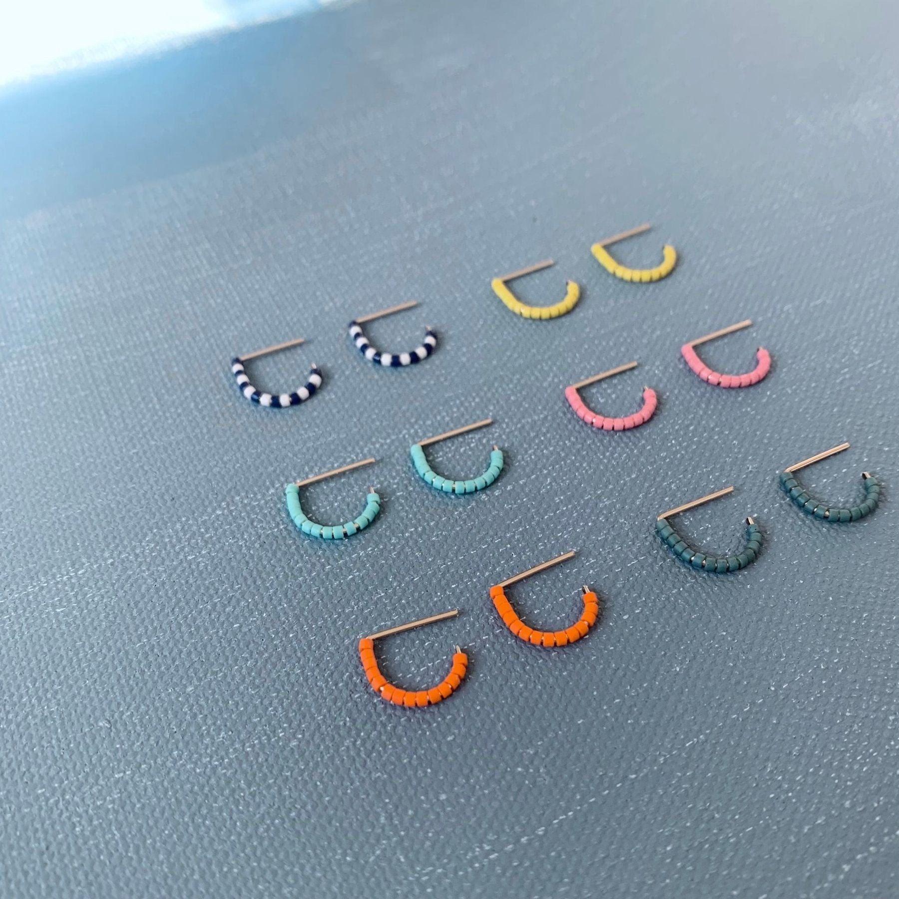 Alice Rise Beaded Huggie Hoops