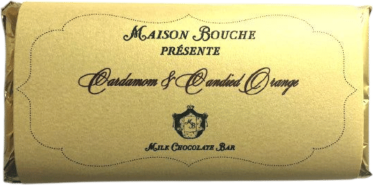 Maison Bouche Cardamom with Candied Orange Chocolate Bar