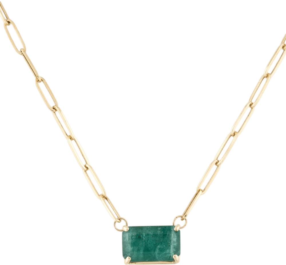 6.59ctw Emerald Pendant Necklace
