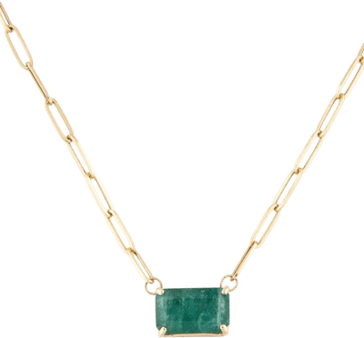 6.59ctw Emerald Pendant Necklace