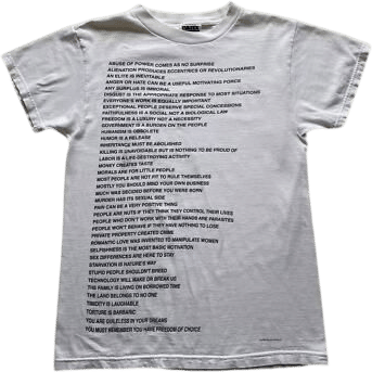 Vintage 90s Jenny Holzer Truisms Museum Of Contemporary Art Graphic Shirt