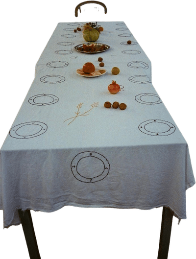 Hand-Embroidered Tablescapes