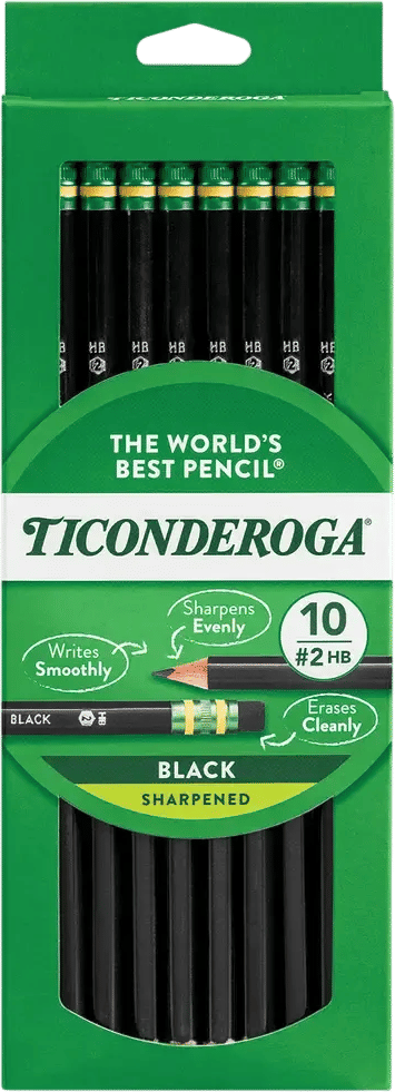 Ticonderoga Pre-Sharpened Black Pencils