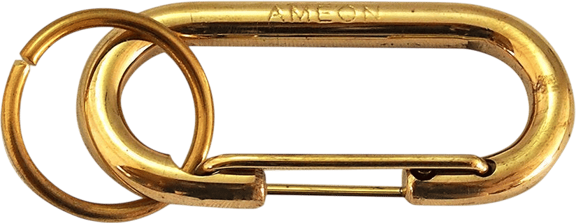 Tradition Acoustic Brass Carabiner Key Chain