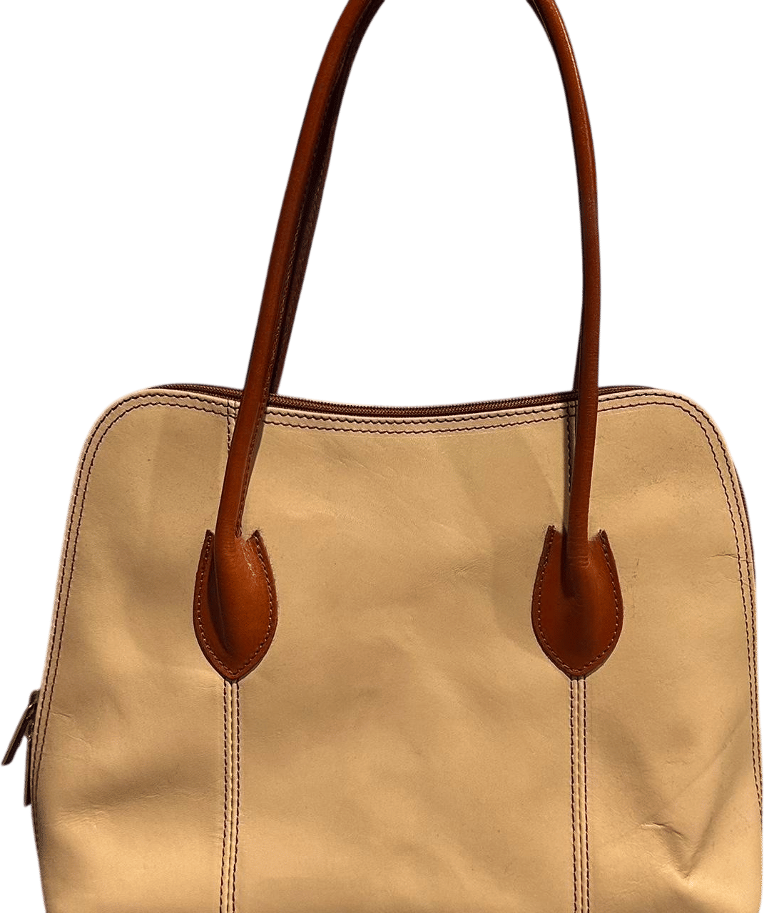 Vintage genuine Italian leather bowling bag! ...