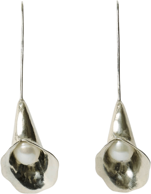 Chan Luu Calla Lily Drop Earrings Silver