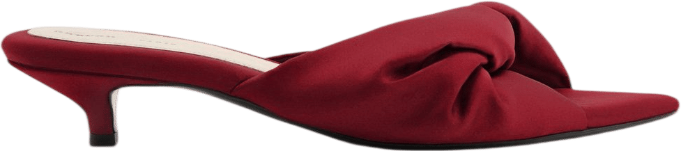 Carven Coupole knotted open toe in satin jersey