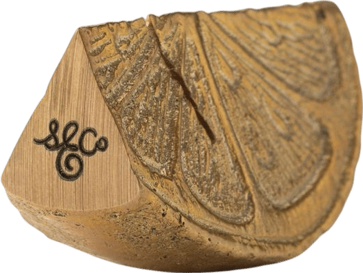 Clementine Brass Place Card Set