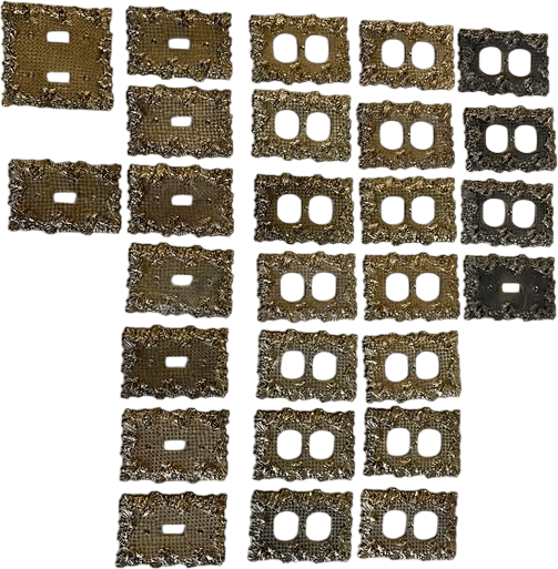 Vintage Ornate Brass Outlet & Switch Covers