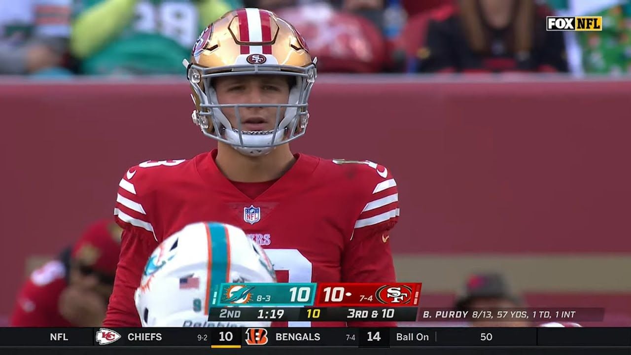 Brock Purdy comes in for the 49ers