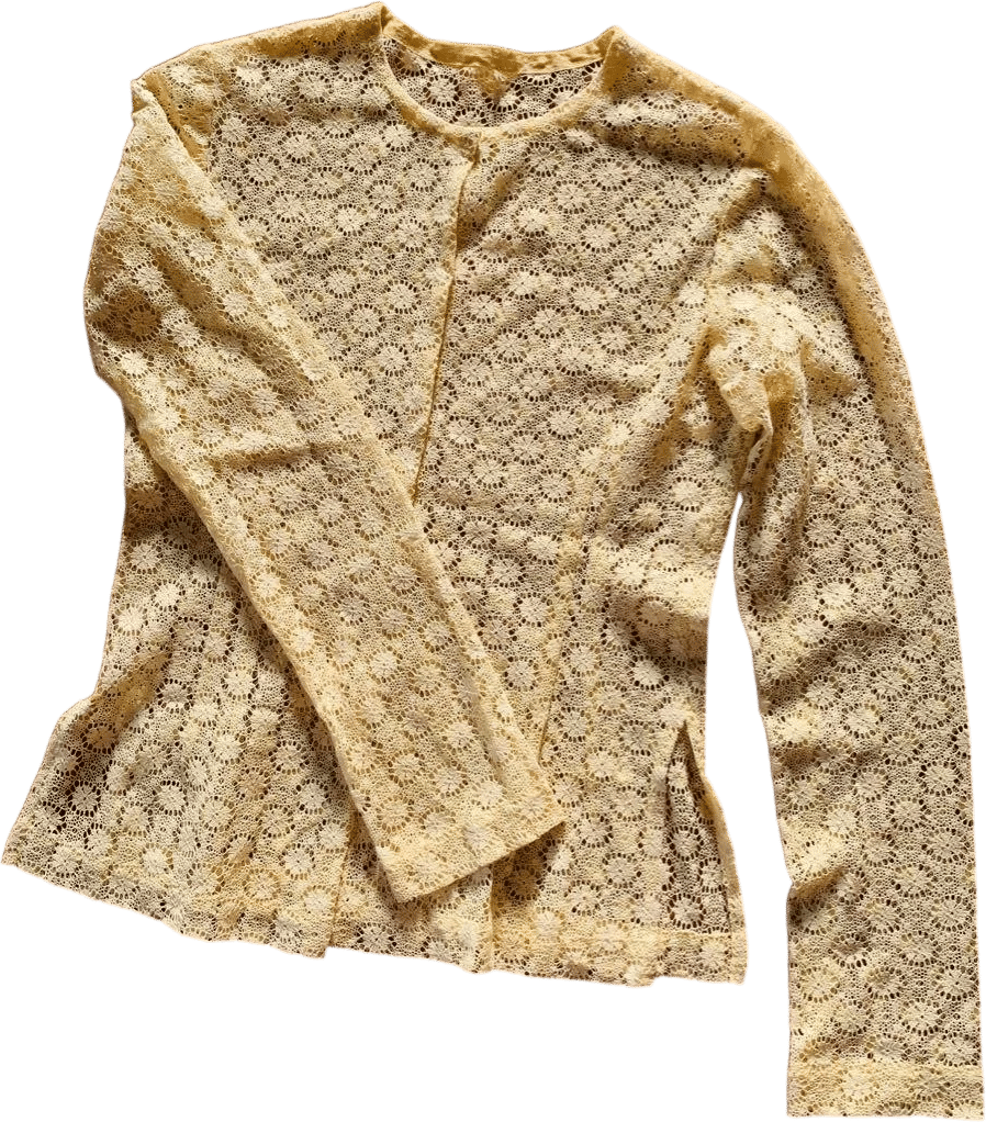 Dosa Yellow Lace Cardigan