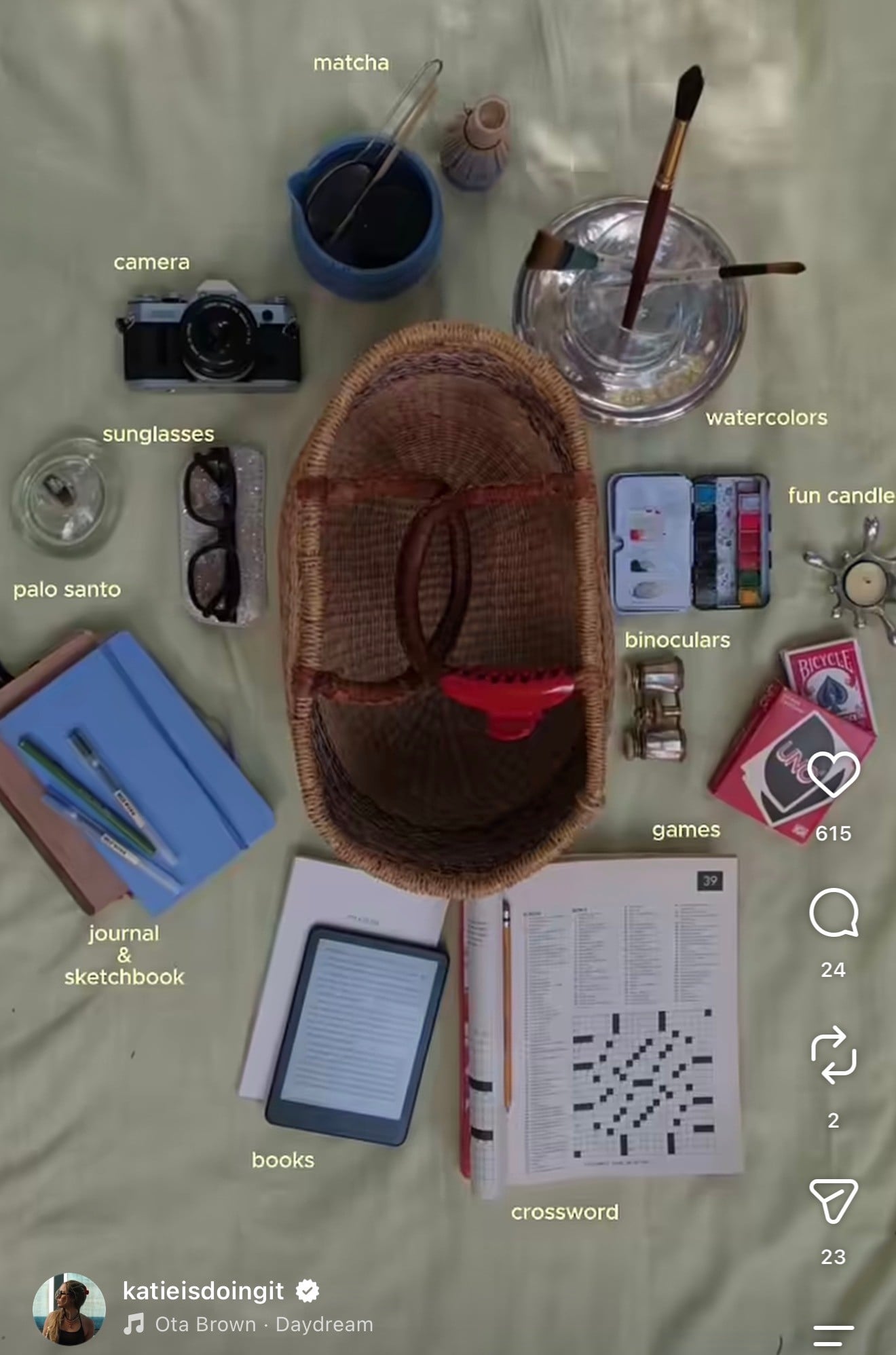 An adult activity bag