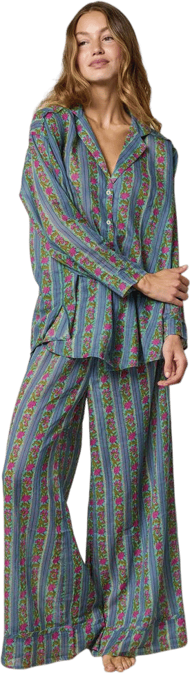 Dreamy Cotton Pajama Set - Indigo Vines – Natural Life