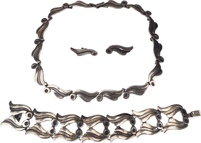 Pedro Castillo Sterling Silver Taxco Jewelry Set
