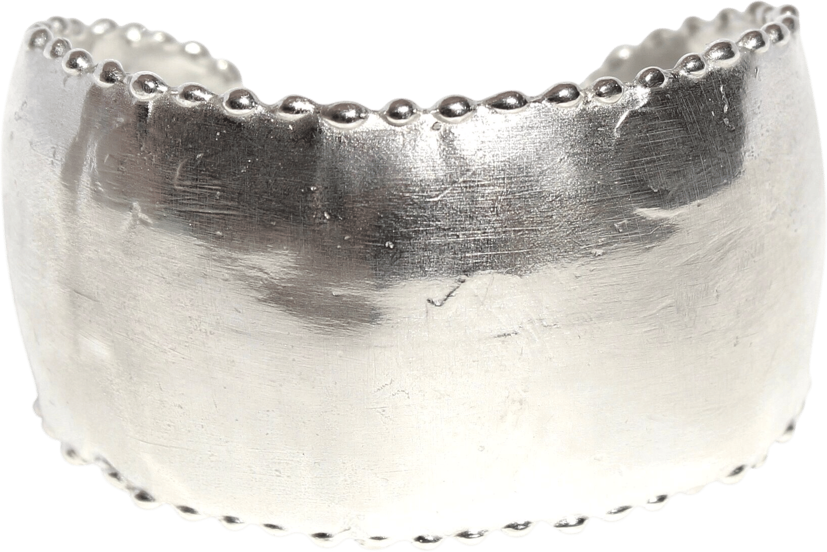 Beaded Cuff in Silver