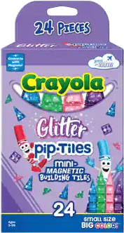 Glitter Pip-Tiles Mini-Magnetic Building Tiles