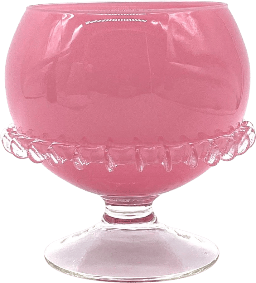 Mid-Century Goblet in Ceralacca Pink Opal Glass