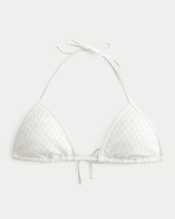 Crochet-Style Sequin Bikini Top