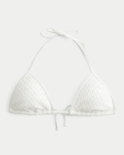 Crochet-Style Sequin Bikini Top
