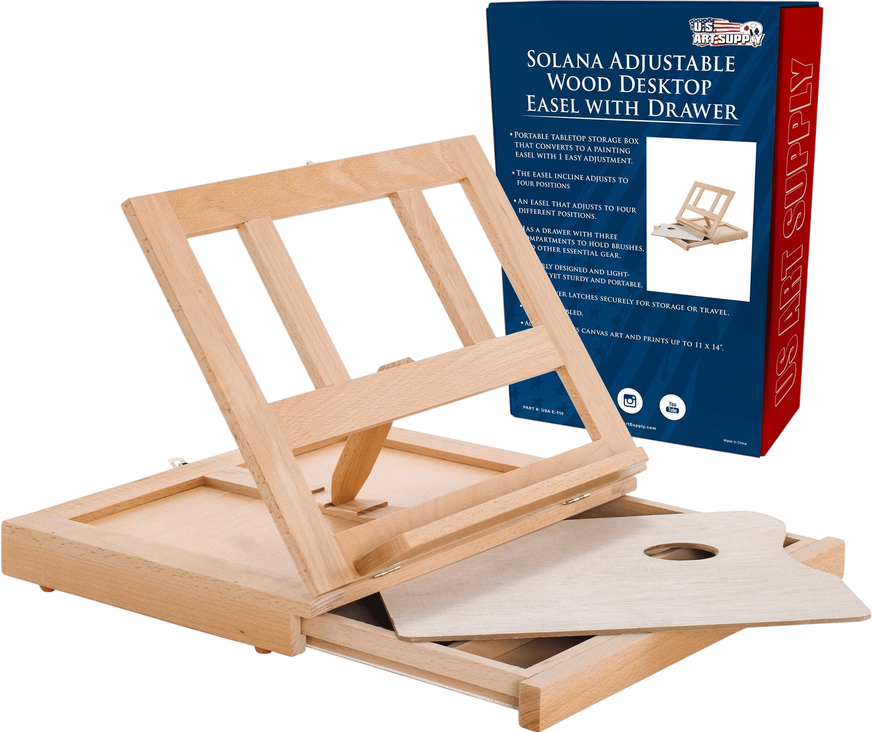 Solana Adjustable Wood Desk Easel