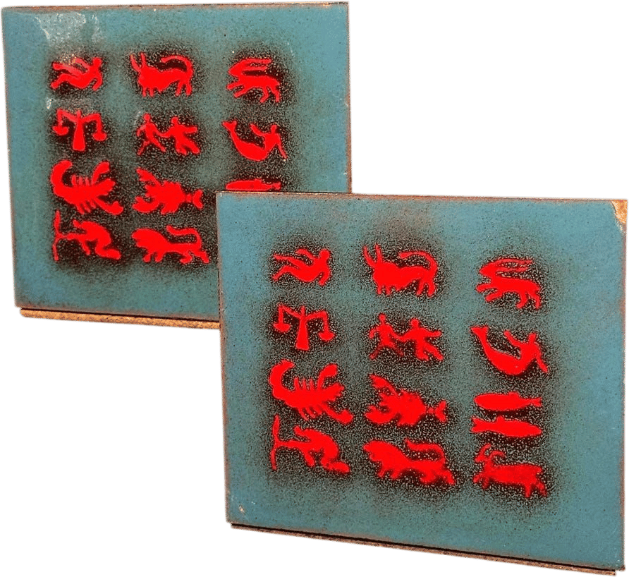 Vintage Robert Wuersch Astrology Bookends