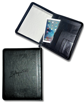 lefty zippered padfolio (black)