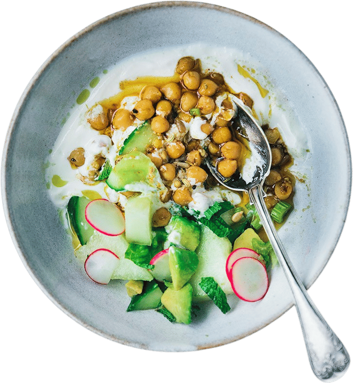 Savory yogurt parfait