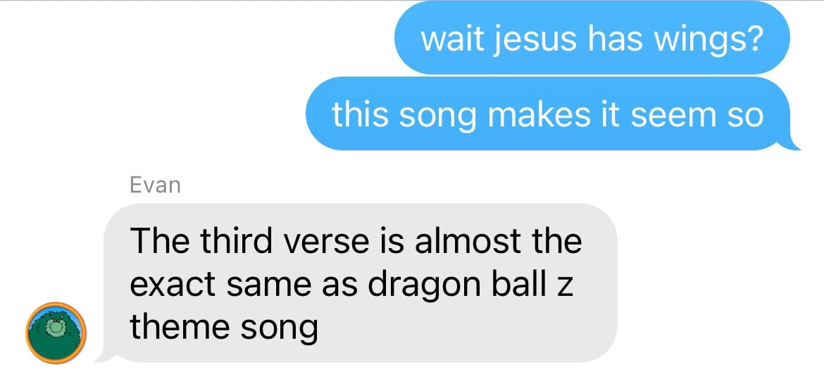 side text your brother during the christmas song singing portion of the evening