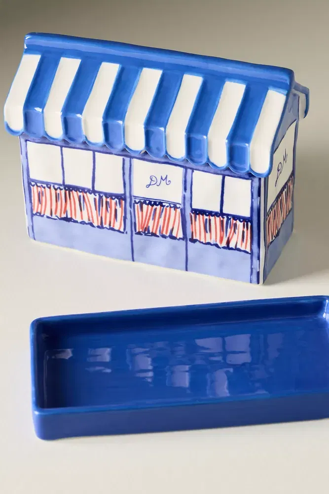 Damson Madder Stoneware Butter Dish