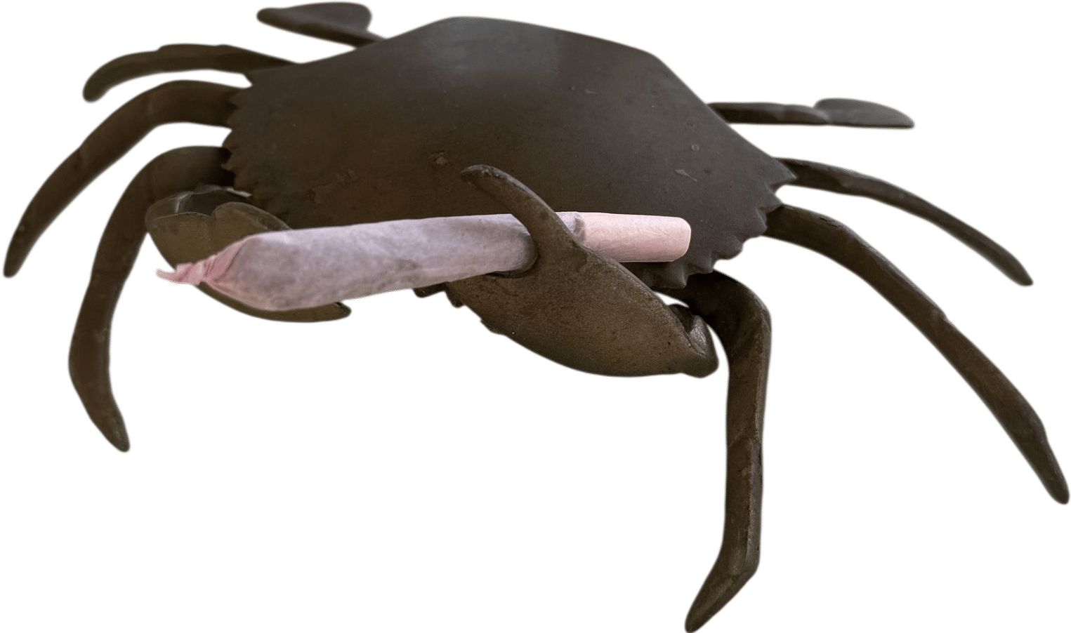 brass crab ashtray