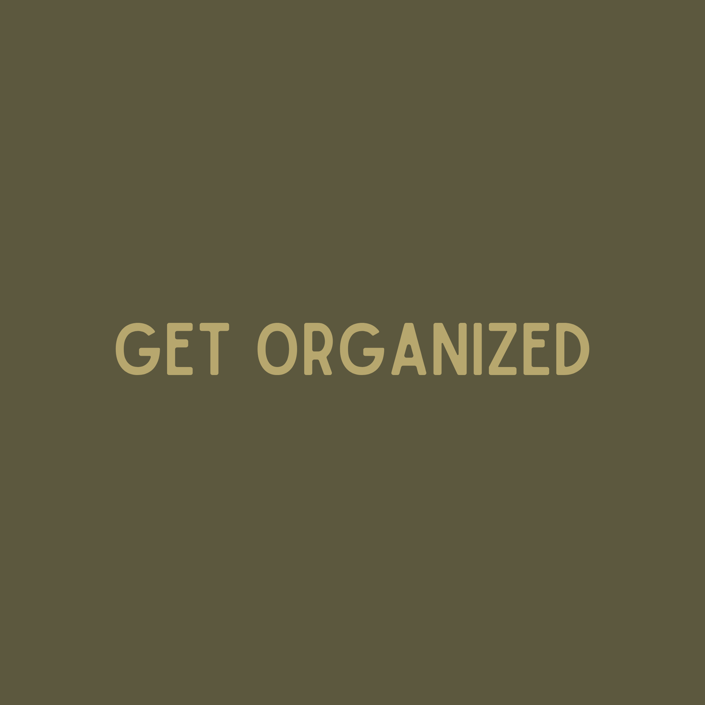 Get Organized