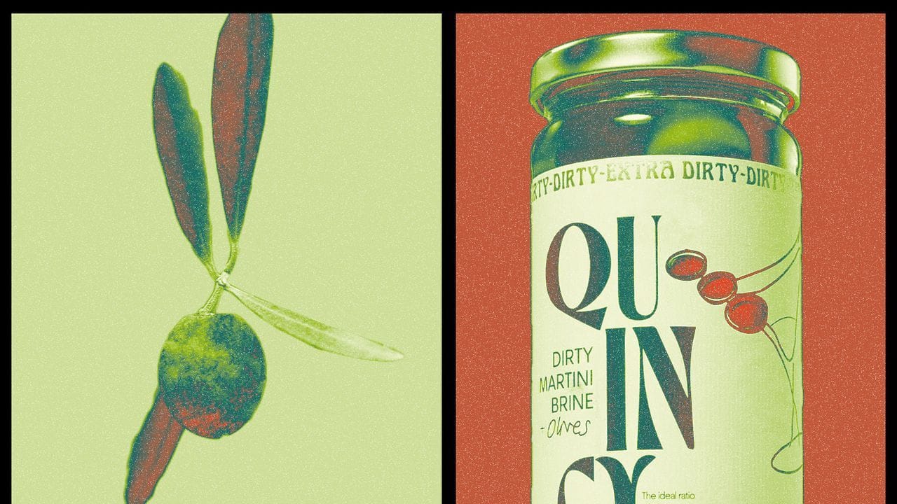 Quincy Dirty Martini Brine + Olives