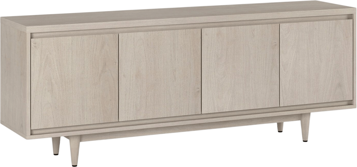 not super glossy but it is a tv stand
