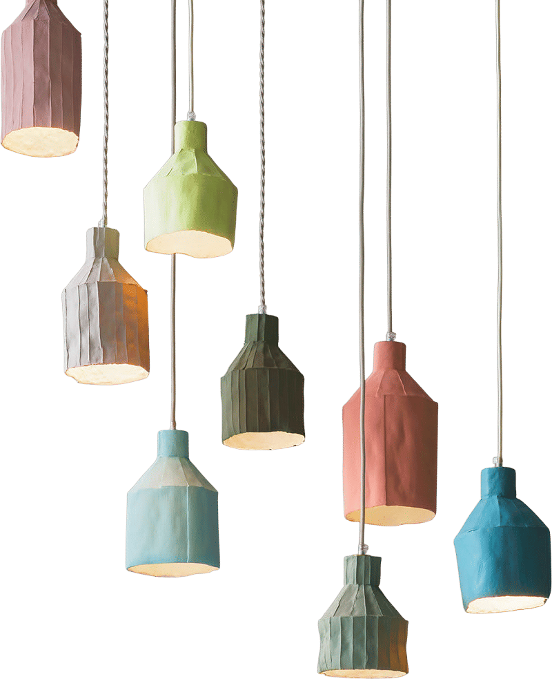 Paola Paronetto Sufi Corteccia C19/Grigio Chiaro Lamp