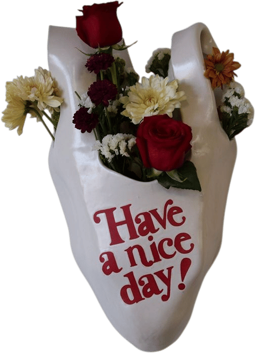 Grocery Bag Wall Hanging Vase