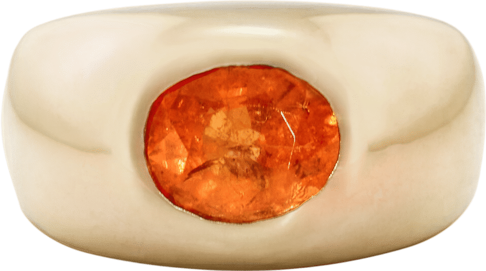 Jacquie Aiche 14K Yellow Gold Fire Opal Dome Ring