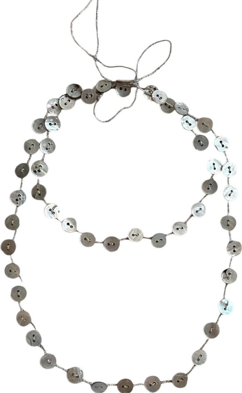 Handmade Silver Button Necklace/Belt