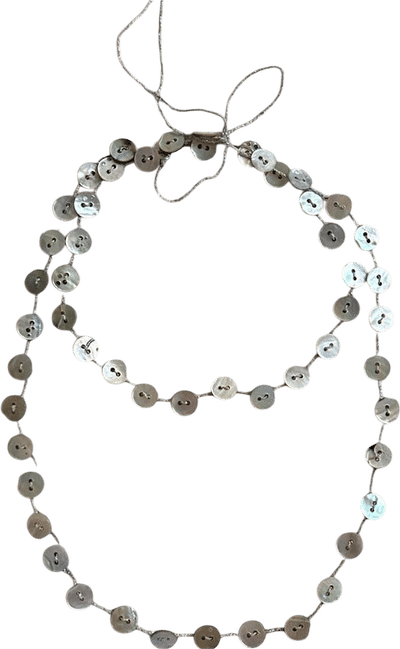 Handmade Silver Button Necklace/Belt