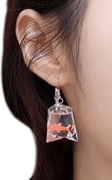 Fish in a bag earrings