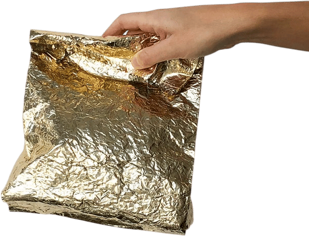 Gold Metalic Foil Lunch Bag