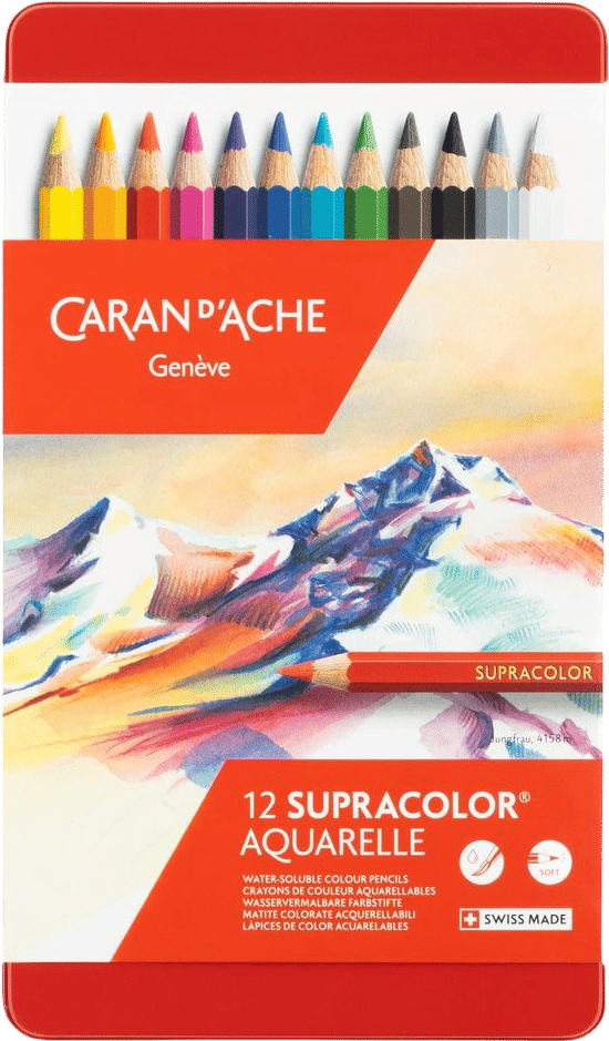 Caran d'Ache Supracolor Watercolor Pencil 12pc Set