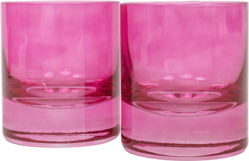 Estelle Fuchsia Rocks Glasses - Set of 2