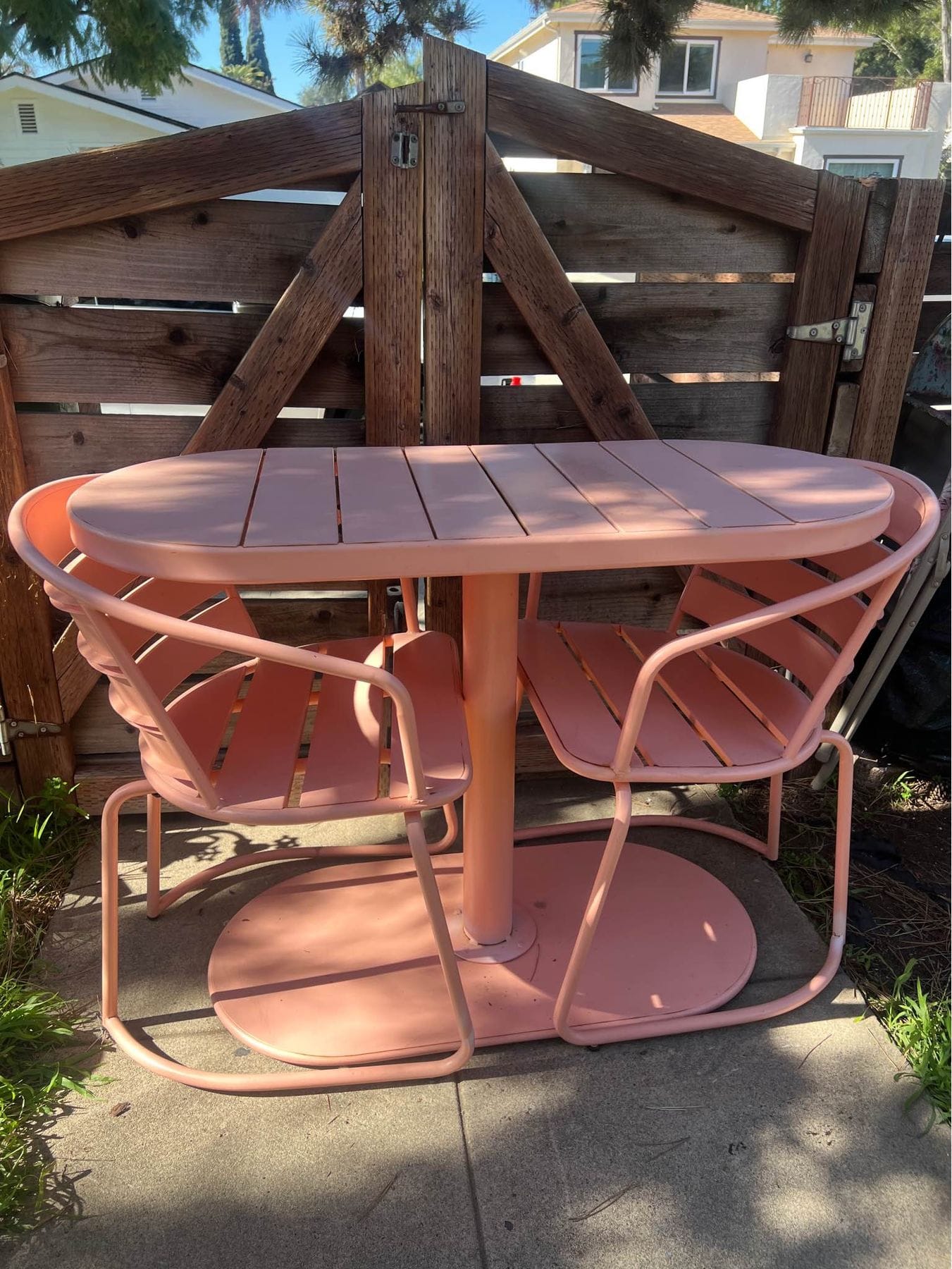 Retro Vintage Metal Space Saver Garden Patio Set