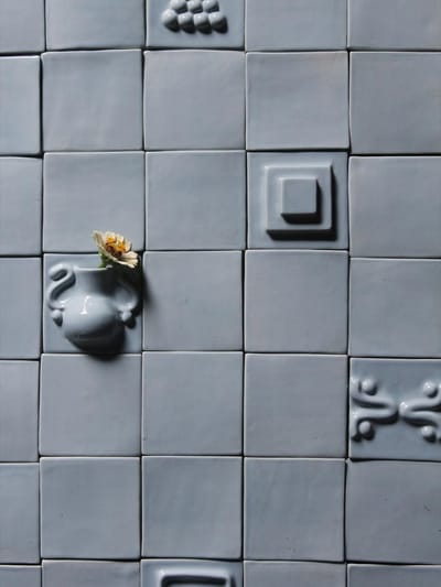 Tile with Built-In Vase