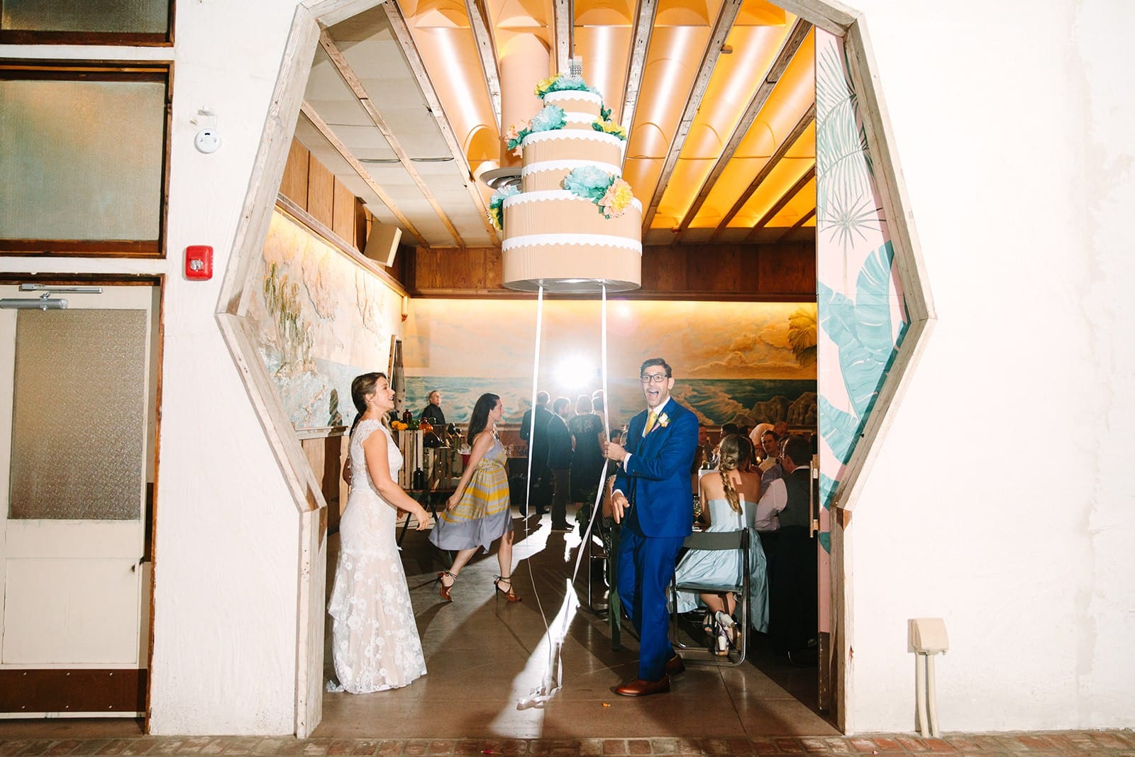 A giant wedding cake piñata