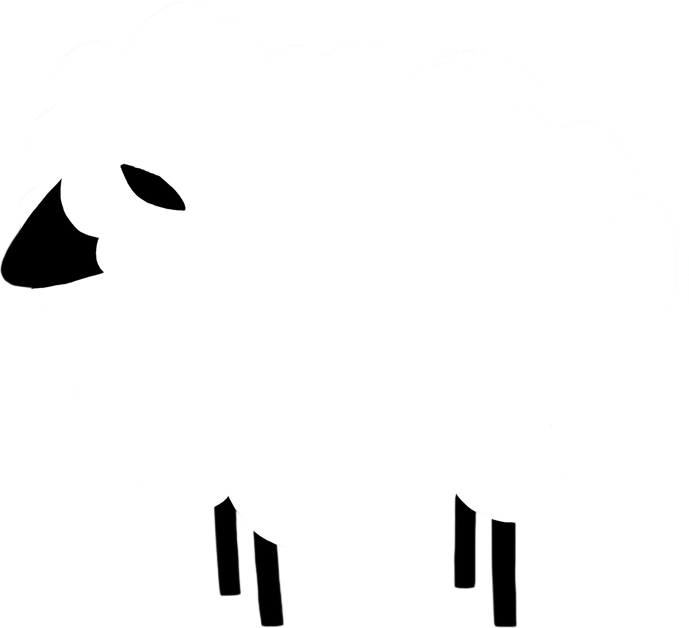 One Big Iron-On Sheep