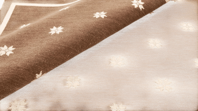Hand Knotted Wool Rug (Brown Cream Star Pattern)